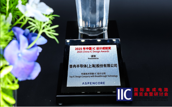 普冉半導(dǎo)體斬獲IIC 2025年度技術(shù)突破獎(jiǎng)！用芯定義未來(圖1)